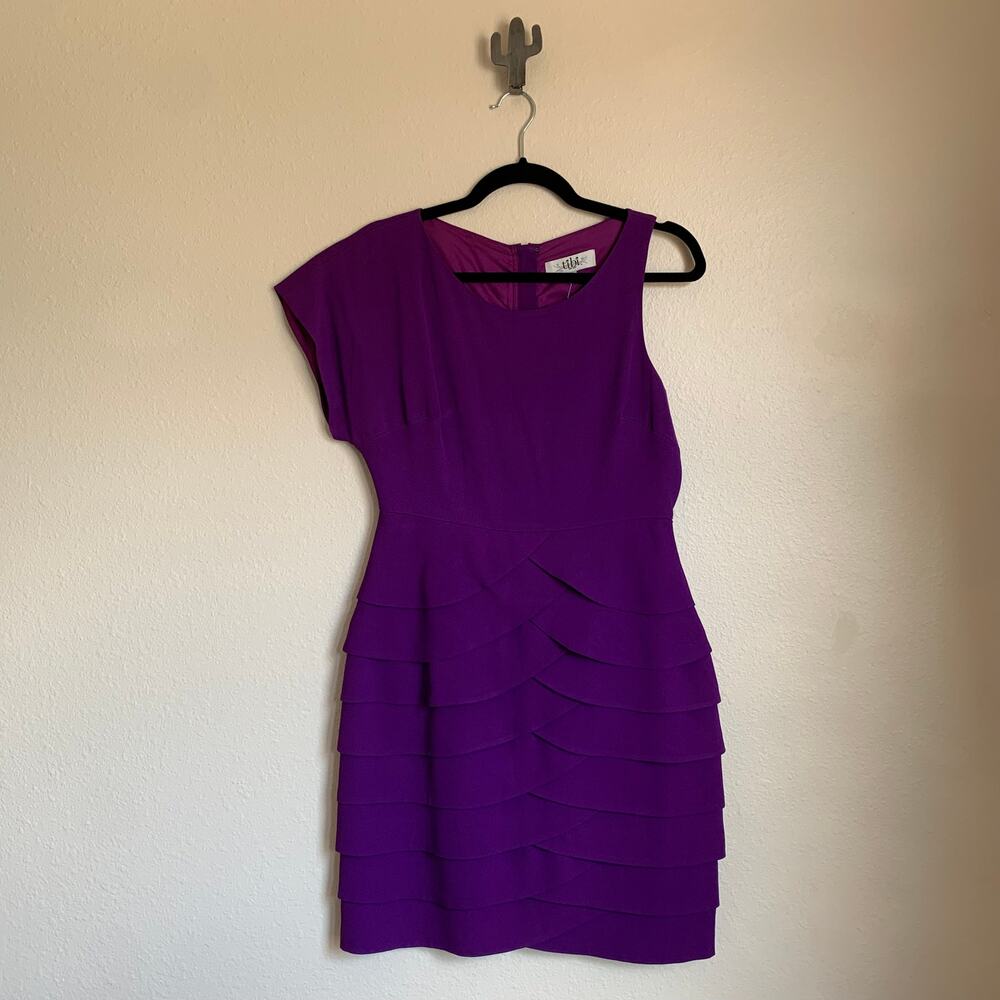 5/$25 Tibi Purple Asymmetrical Sheath‎ Dress